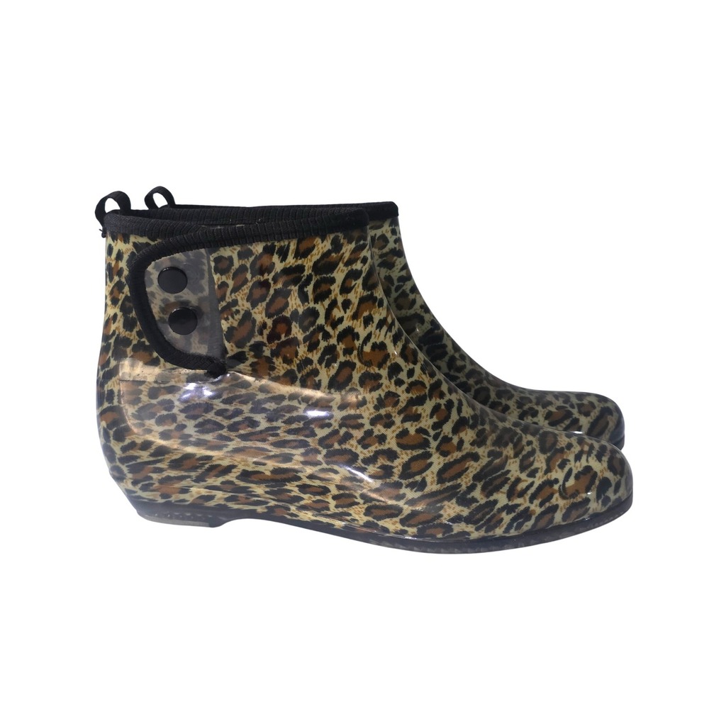 Garden Boots Size 9 Women's Leaopard Animal Print Rain Boot waterproof